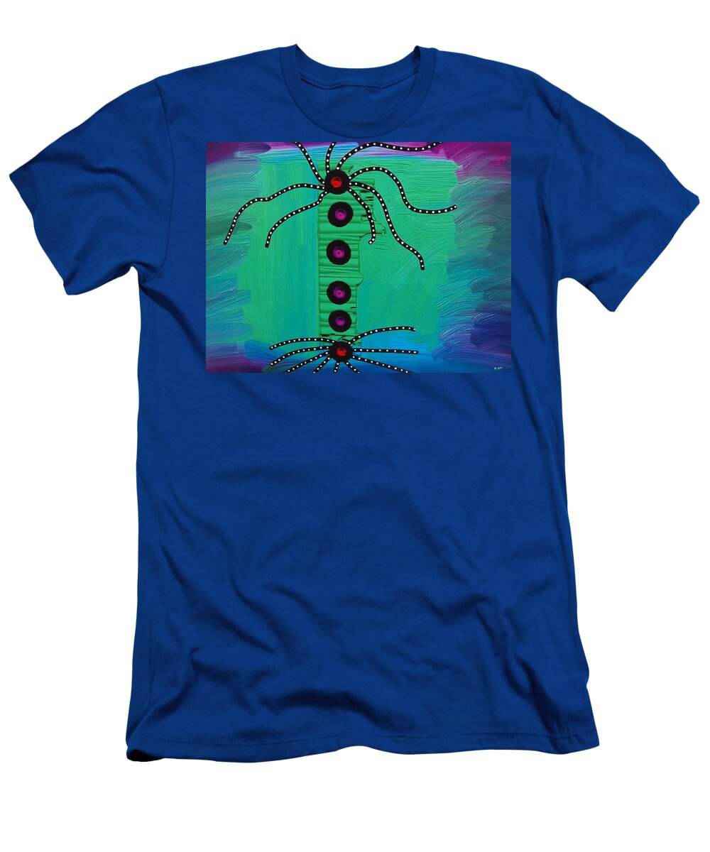 Tree T-Shirt featuring the painting The Spider Tree by Robert Margetts