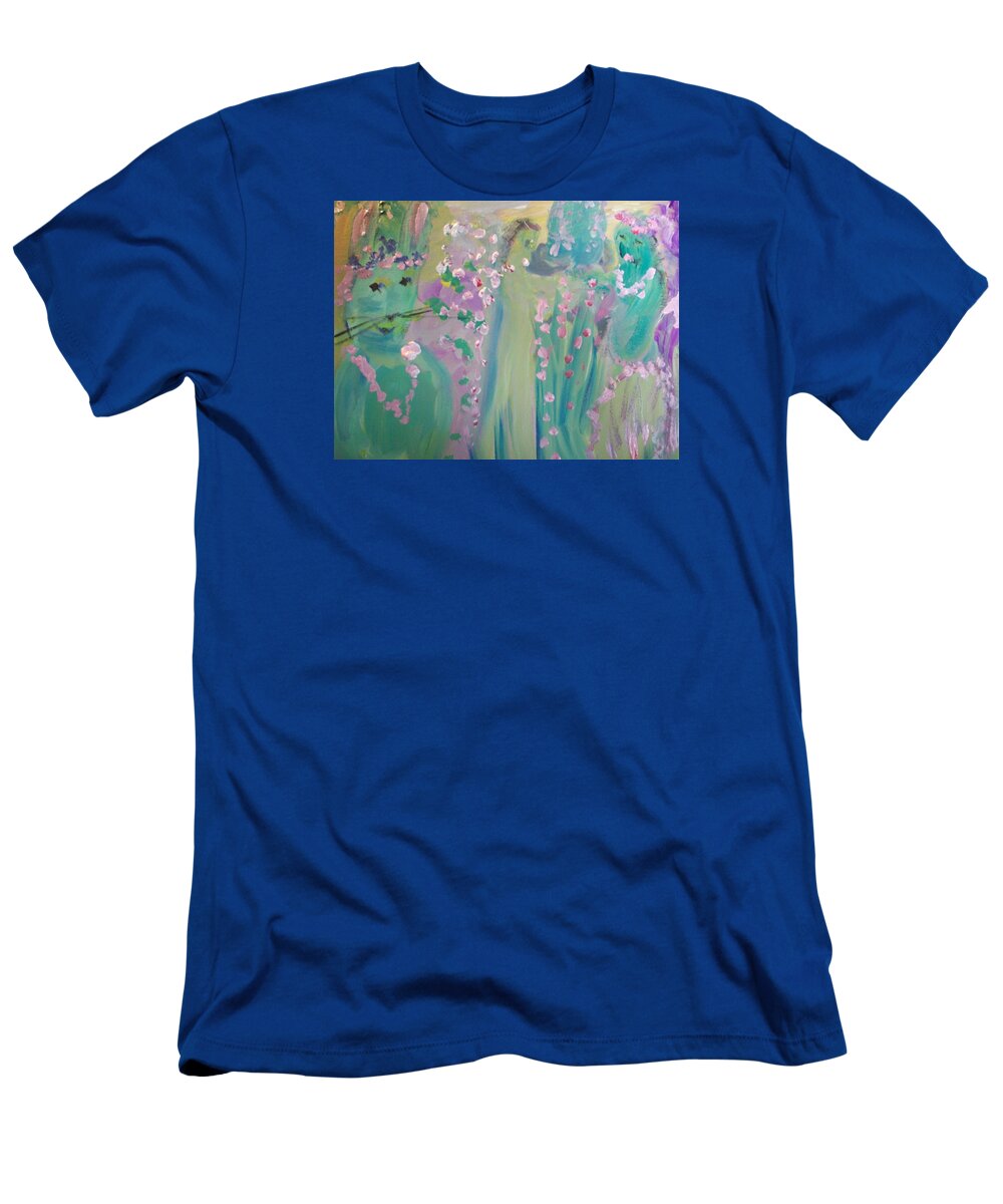 Easter T-Shirt featuring the painting Topiary Easter by Judith Desrosiers