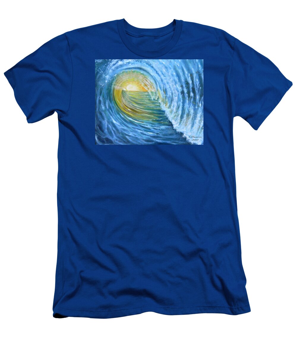 Wave T-Shirt featuring the painting Vision by Dawn Harrell