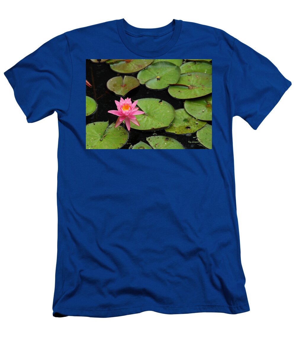Pink Water Lily T-Shirt featuring the photograph Water Lily by Kay Lovingood