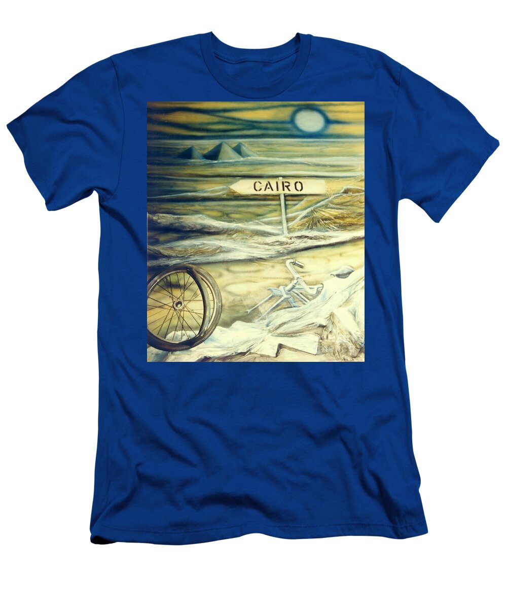 Replica T-Shirt featuring the painting Way to Cairo by Eva-Maria Di Bella
