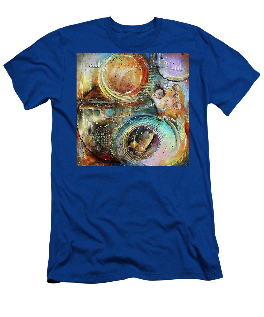 Abstract T-Shirt featuring the painting ' Visions of Seven ' by Michael Lang