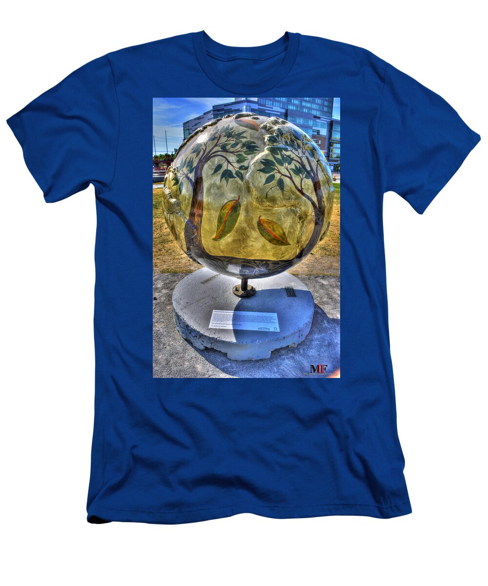 Buffalo T-Shirt featuring the photograph 018 GLOBES at CANALSIDE by Michael Frank Jr