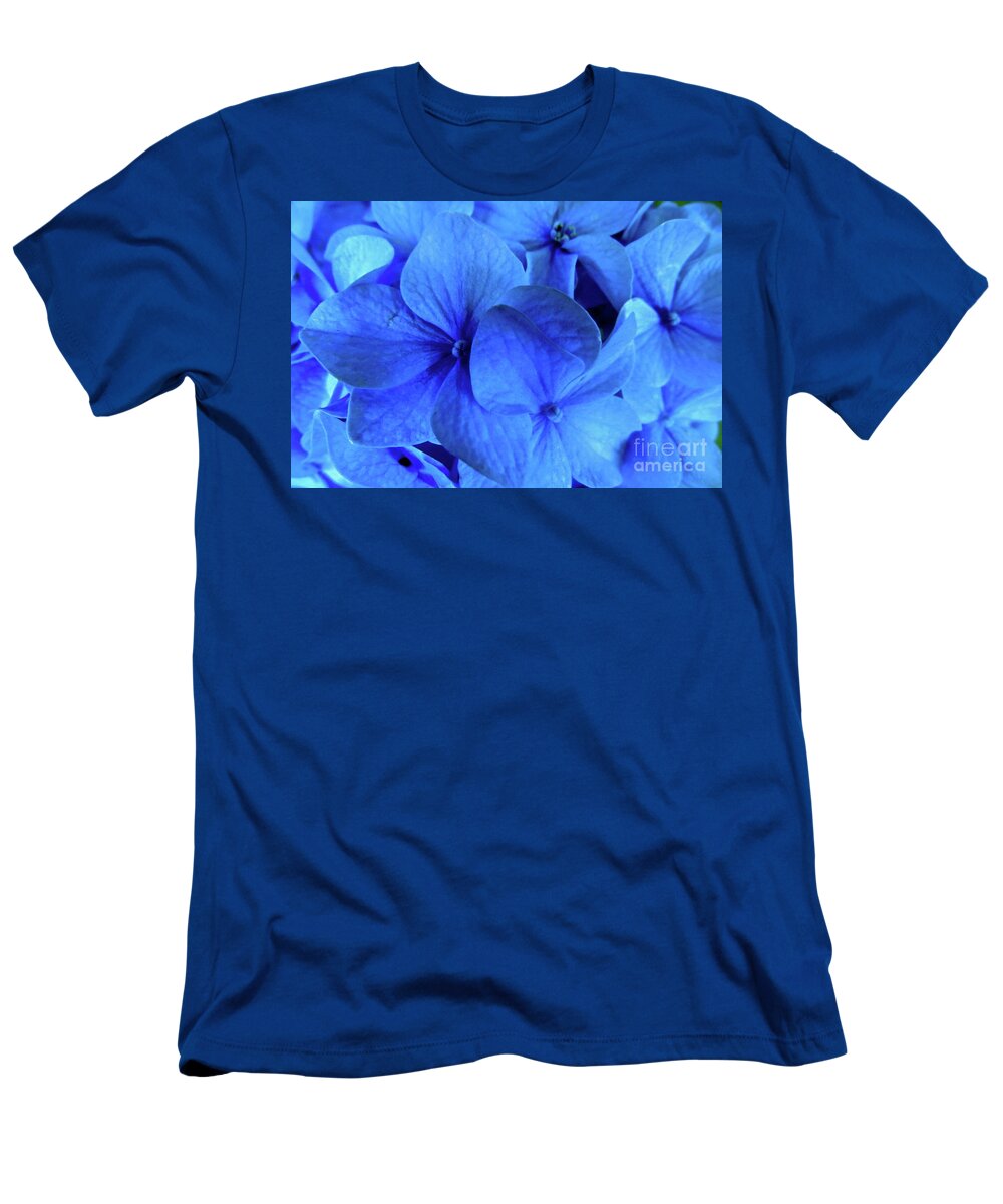 Blue Flowers T-Shirt featuring the photograph Blue #1 by Nancy Patterson