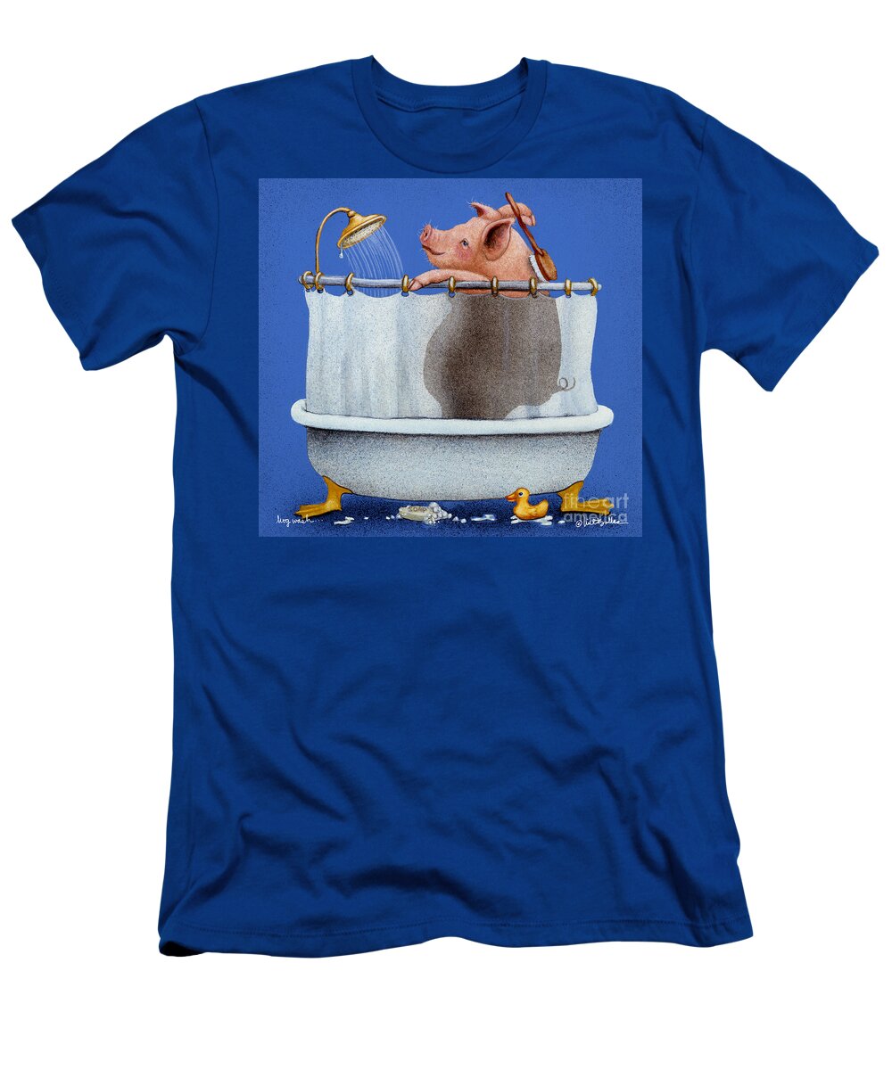 Will Bullas T-Shirt featuring the painting Hog Wash... #1 by Will Bullas