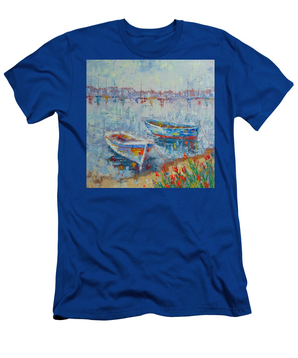 Provence T-Shirt featuring the painting Marseille South of France #2 by Frederic Payet