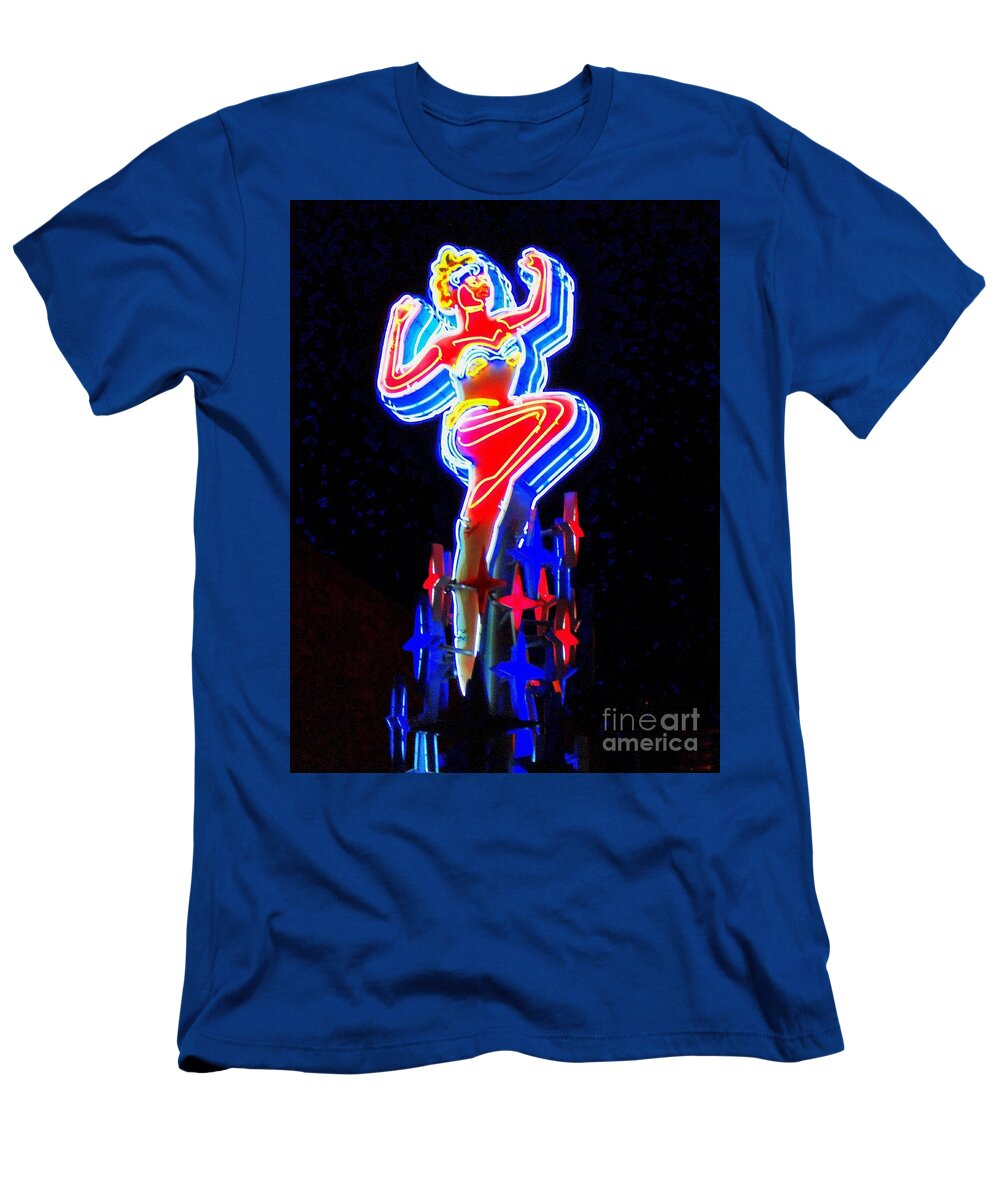 Neon T-Shirt featuring the photograph Neon Woman #1 by Randall Weidner
