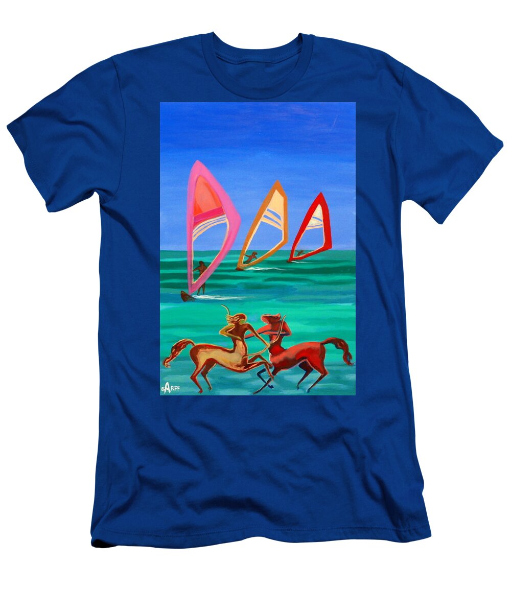 Tigers T-Shirt featuring the painting Sons of The Sun by Enrico Garff