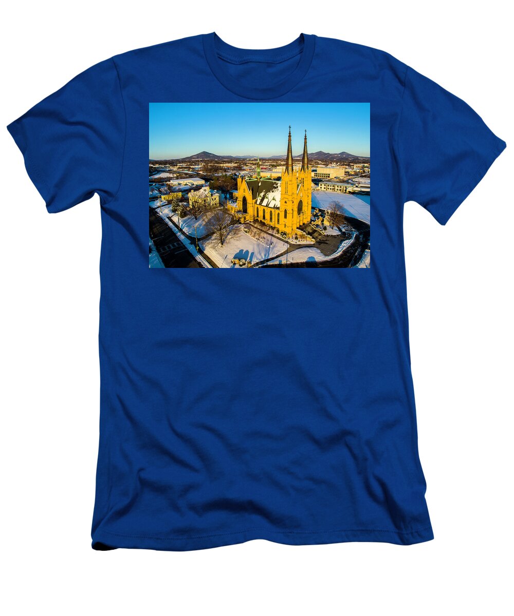 Catholic T-Shirt featuring the photograph St. Andrew's 3 #1 by Star City SkyCams