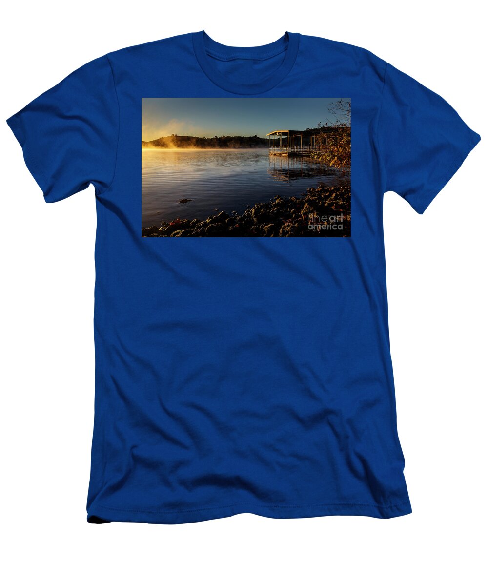 Lake T-Shirt featuring the photograph Mist on the Lake by Dennis Hedberg