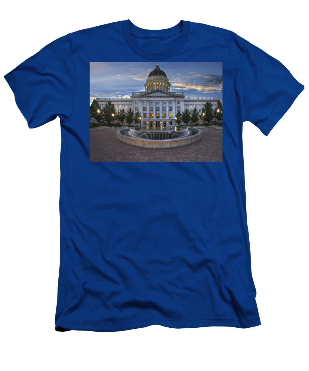 Utah State Capitol Building T-Shirt featuring the photograph Utah State Capitol Building #1 by Douglas Pulsipher