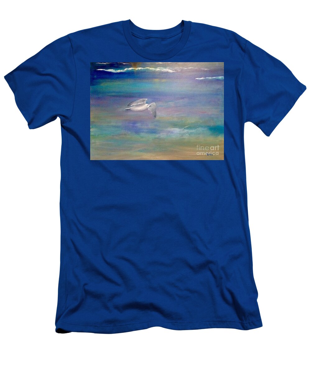 Beach T-Shirt featuring the painting Wanderlust 3 #1 by Terri Davis