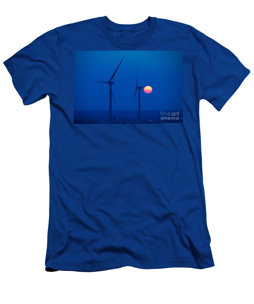 Wind Farm T-Shirt featuring the photograph Wind Farm #1 by George Mattei
