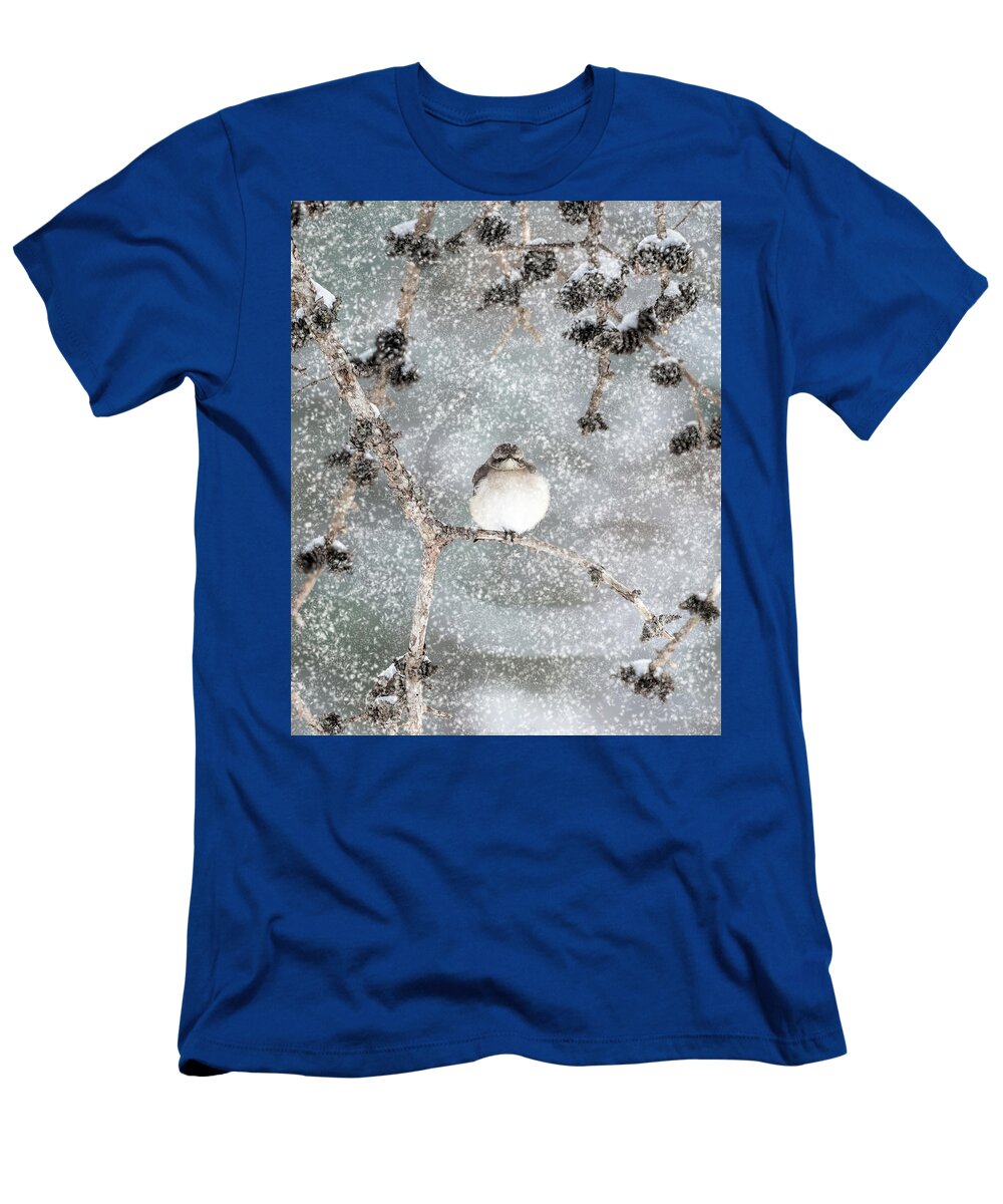 Mockingbird T-Shirt featuring the photograph Winter Mockingbird #1 by Patrick Wolf
