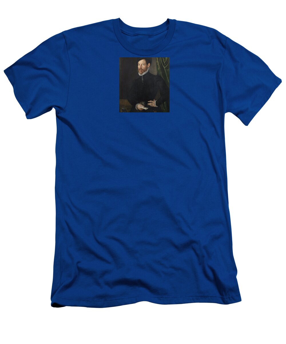 North Italian School Late 16th Century Portrait Of A Gentleman T-Shirt featuring the painting Portrait of a gentleman by MotionAge Designs