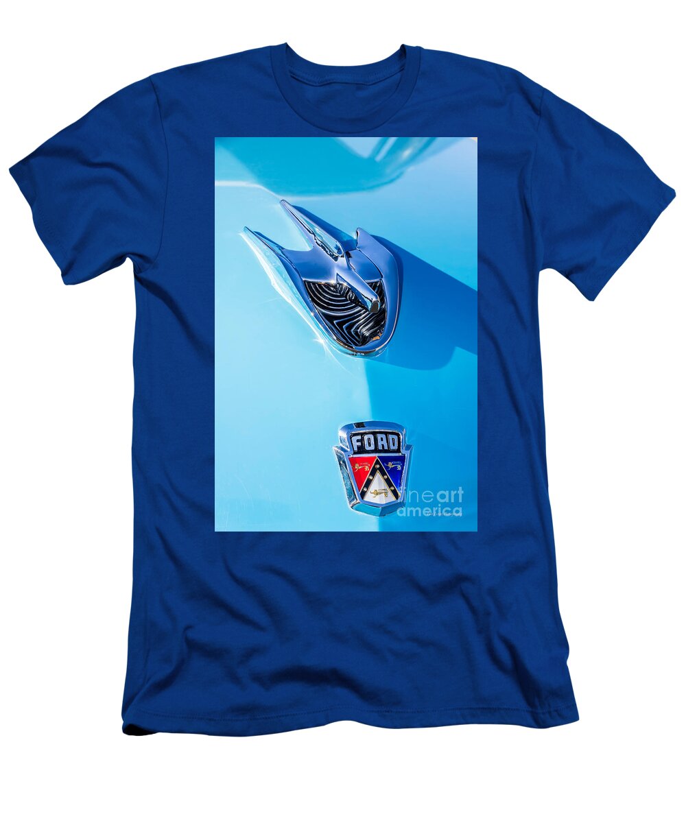 1956 Ford Hood Ornament T-Shirt featuring the photograph 1956 Ford Hood Ornament by Aloha Art