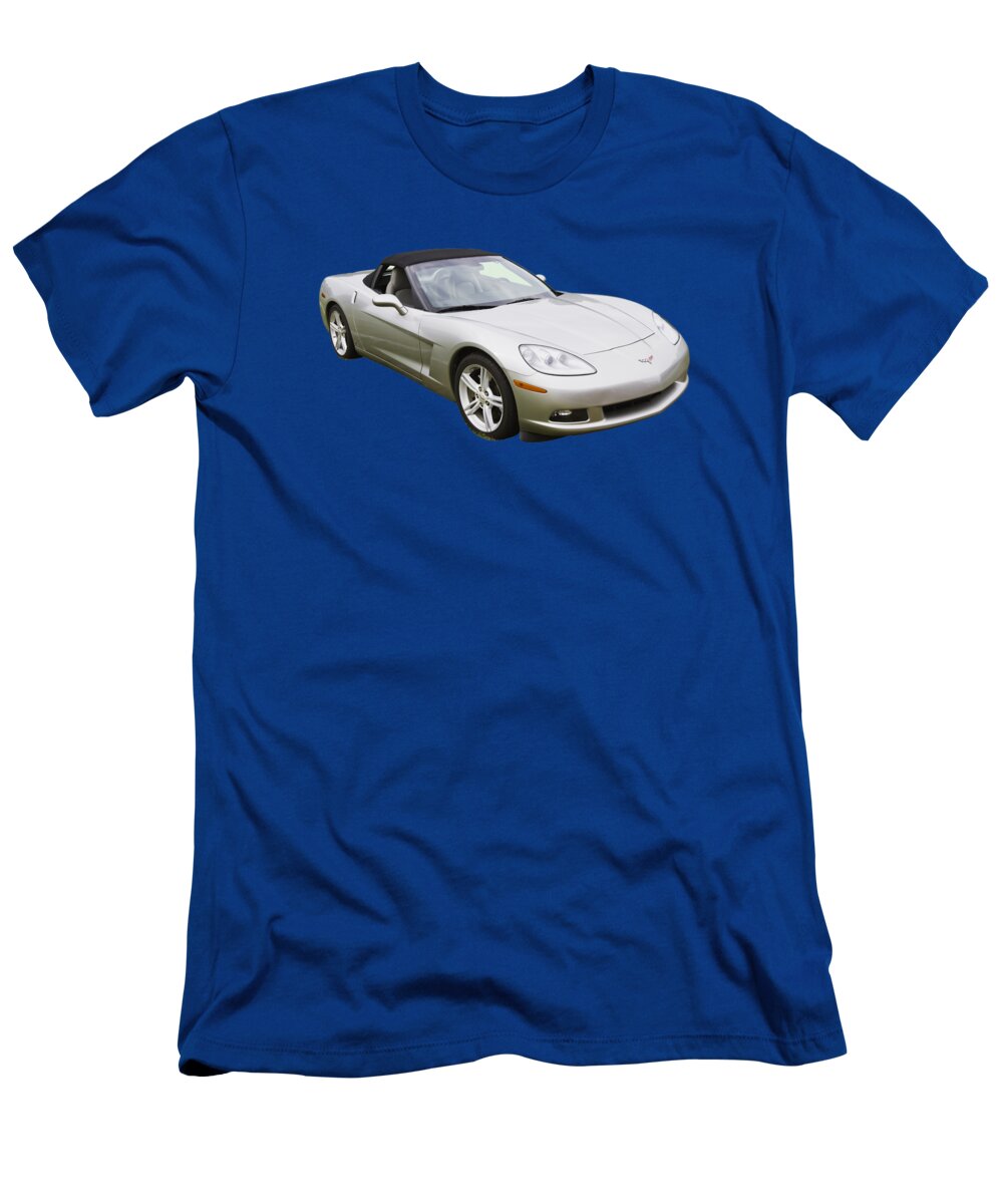 Car T-Shirt featuring the photograph 2007 Chevrolet Corvette C6 Convertible by Keith Webber Jr
