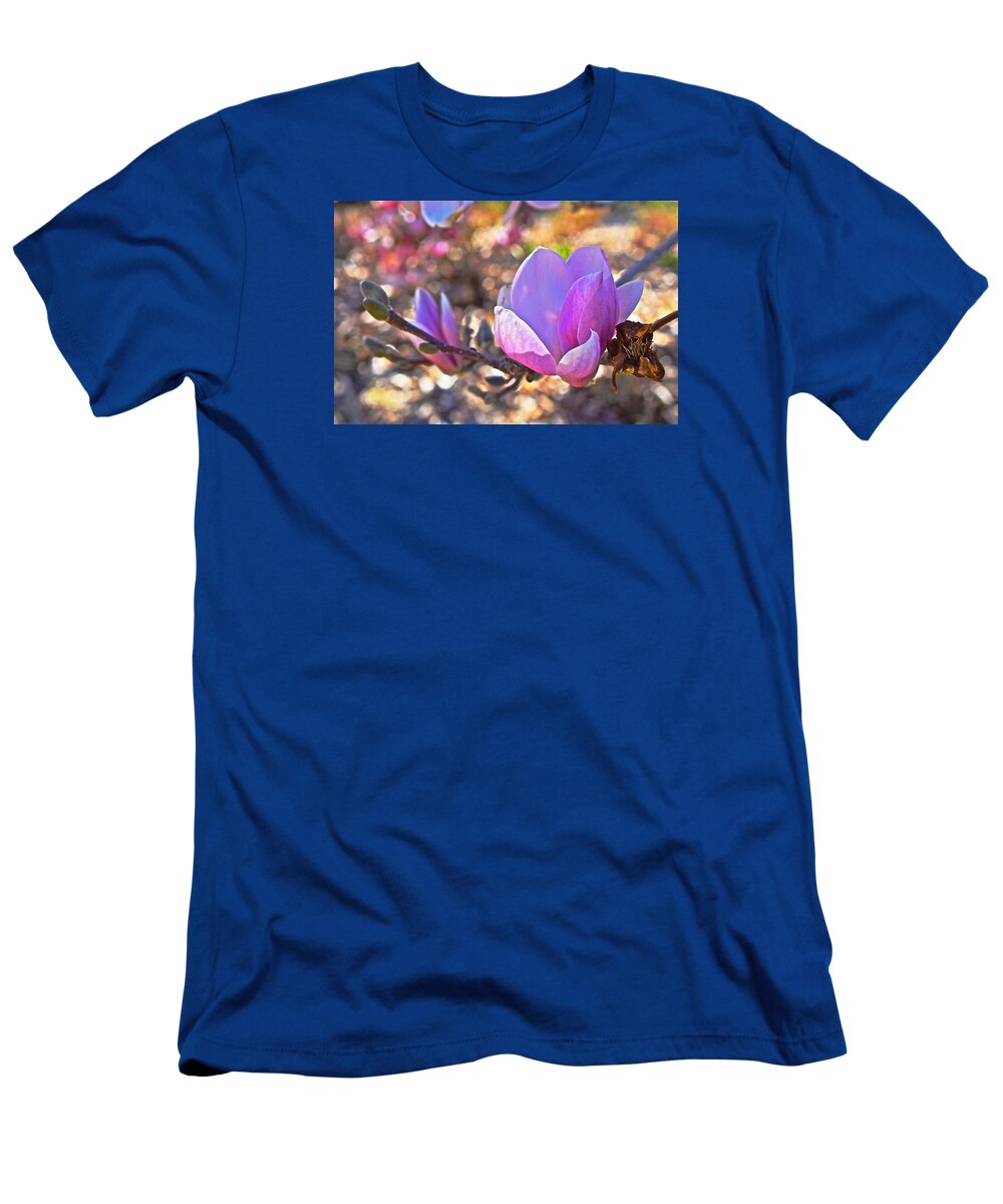 Magnolias T-Shirt featuring the photograph 2015 Early Spring Magnolia by Janis Senungetuk