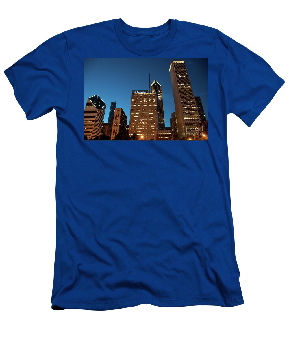 Amoco Building T-Shirt featuring the photograph A View from Millenium Park at Dusk by David Levin