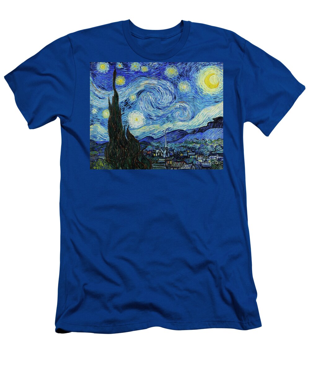 Vincent Van Gogh T-Shirt featuring the painting The Starry Night by Vincent Van Gogh