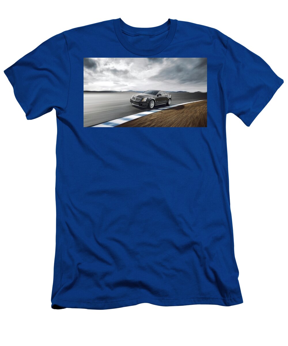 Cadillac T-Shirt featuring the digital art Cadillac #4 by Super Lovely