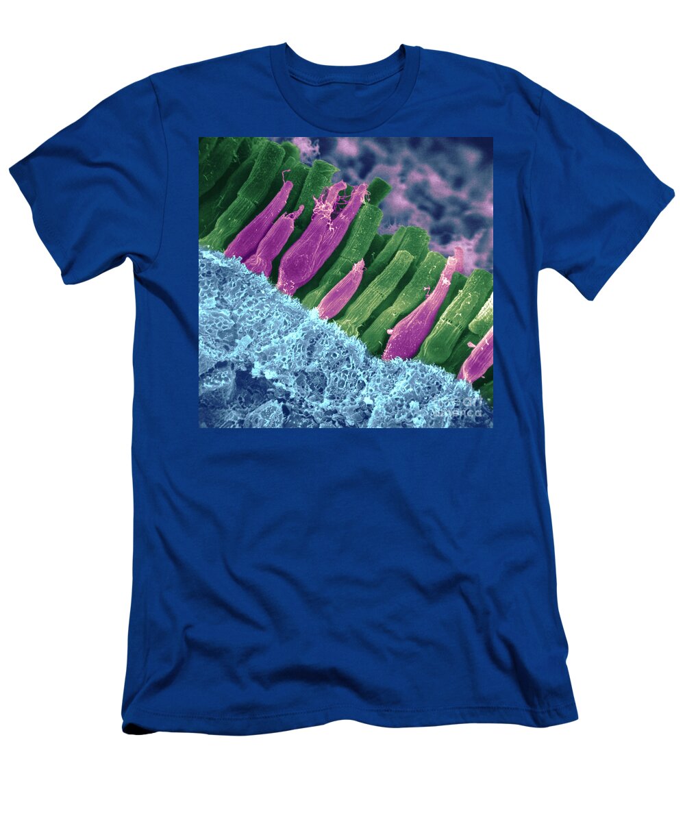Scanning Electron Micrograph T-Shirt featuring the photograph Rods And Cones In Retina #7 by Omikron