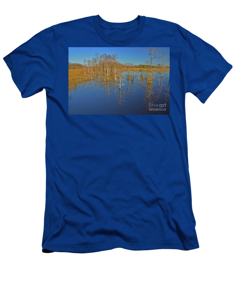 Grassy Waters Preserve T-Shirt featuring the photograph 41- Mirror Image by Joseph Keane