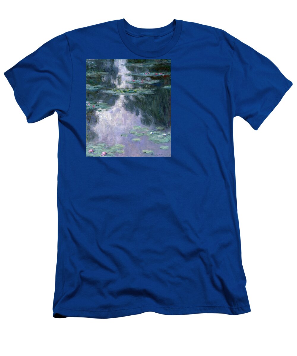 Nympheas T-Shirt featuring the painting Waterlilies by Claude Monet