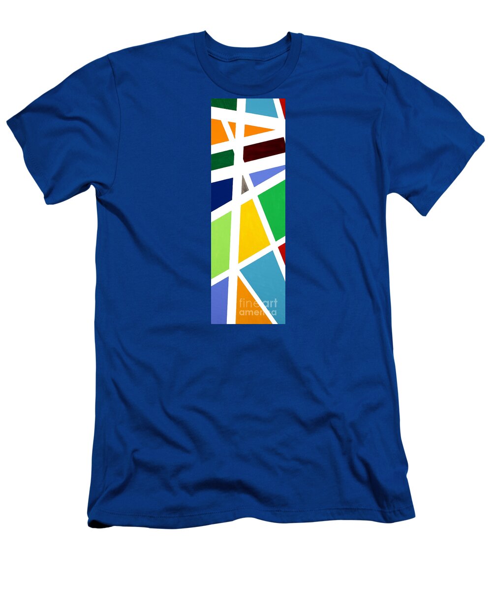 Streets T-Shirt featuring the painting 68th And 2nd by Bjorn Sjogren