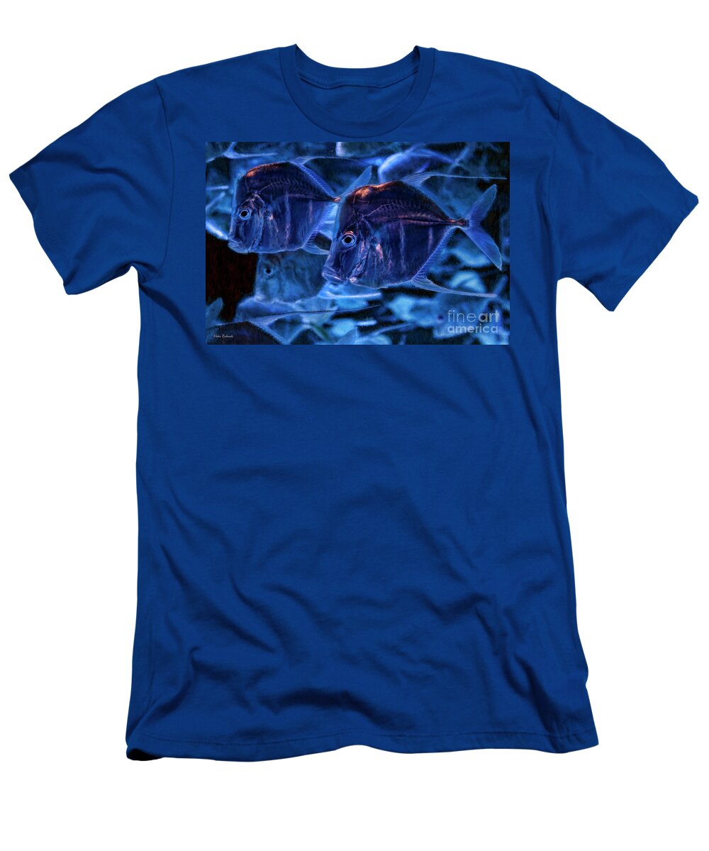  T-Shirt featuring the photograph A Blue Swim by Blake Richards