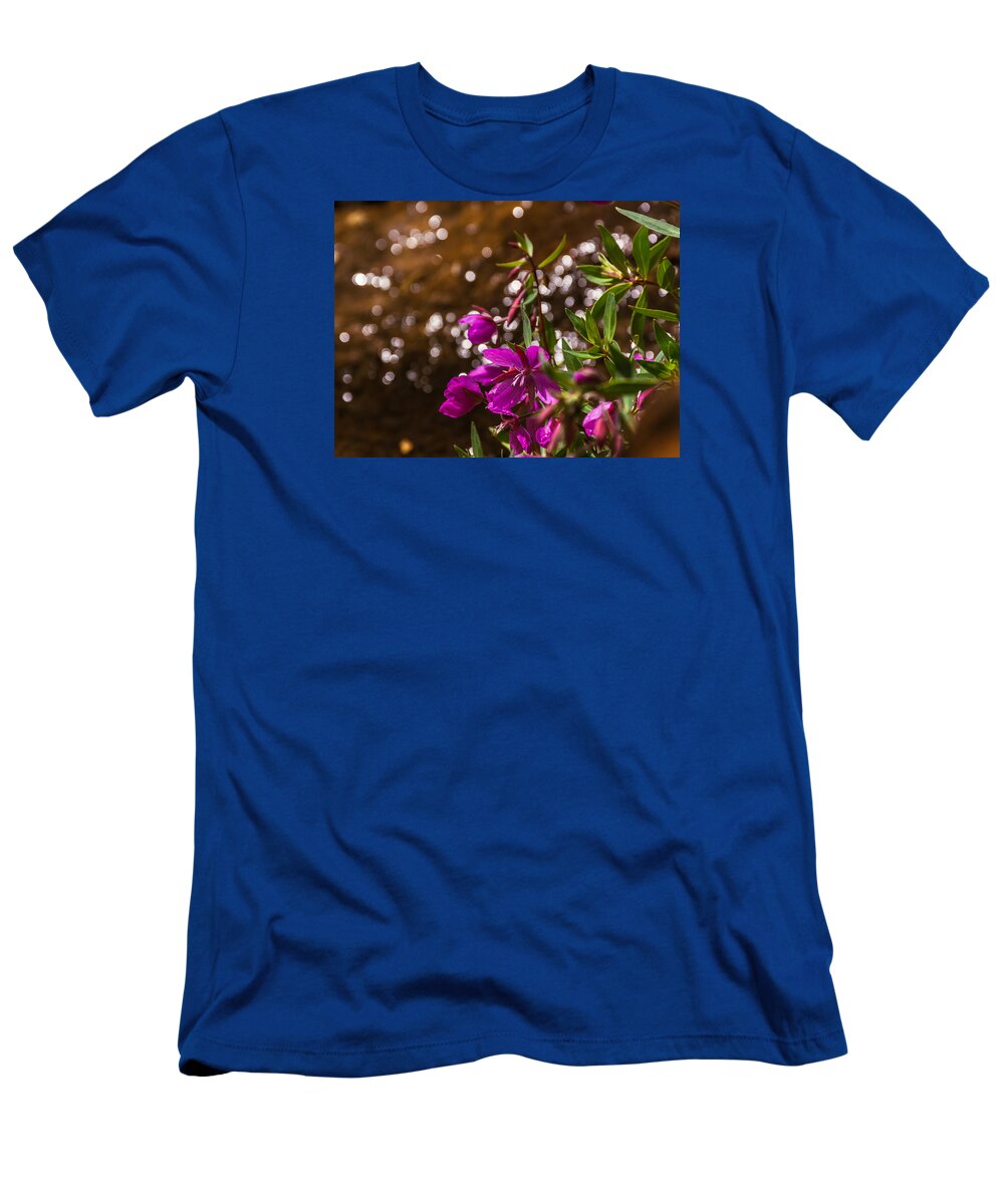 Hike T-Shirt featuring the photograph A 'Bokeh' of Flowers by Nancy Guerin