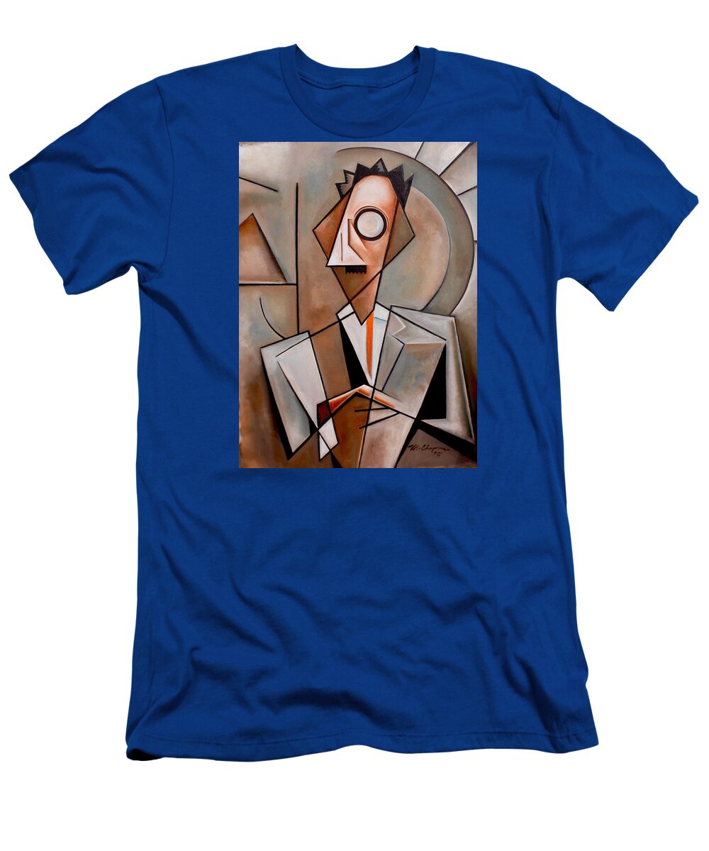 Jean Toomer T-Shirt featuring the painting A Certain Man / Jean Toomer by Martel Chapman
