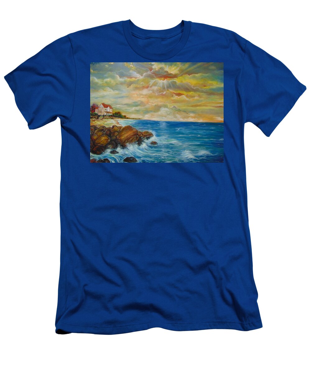 Landscape T-Shirt featuring the painting A Place In My Dreams by Emery Franklin