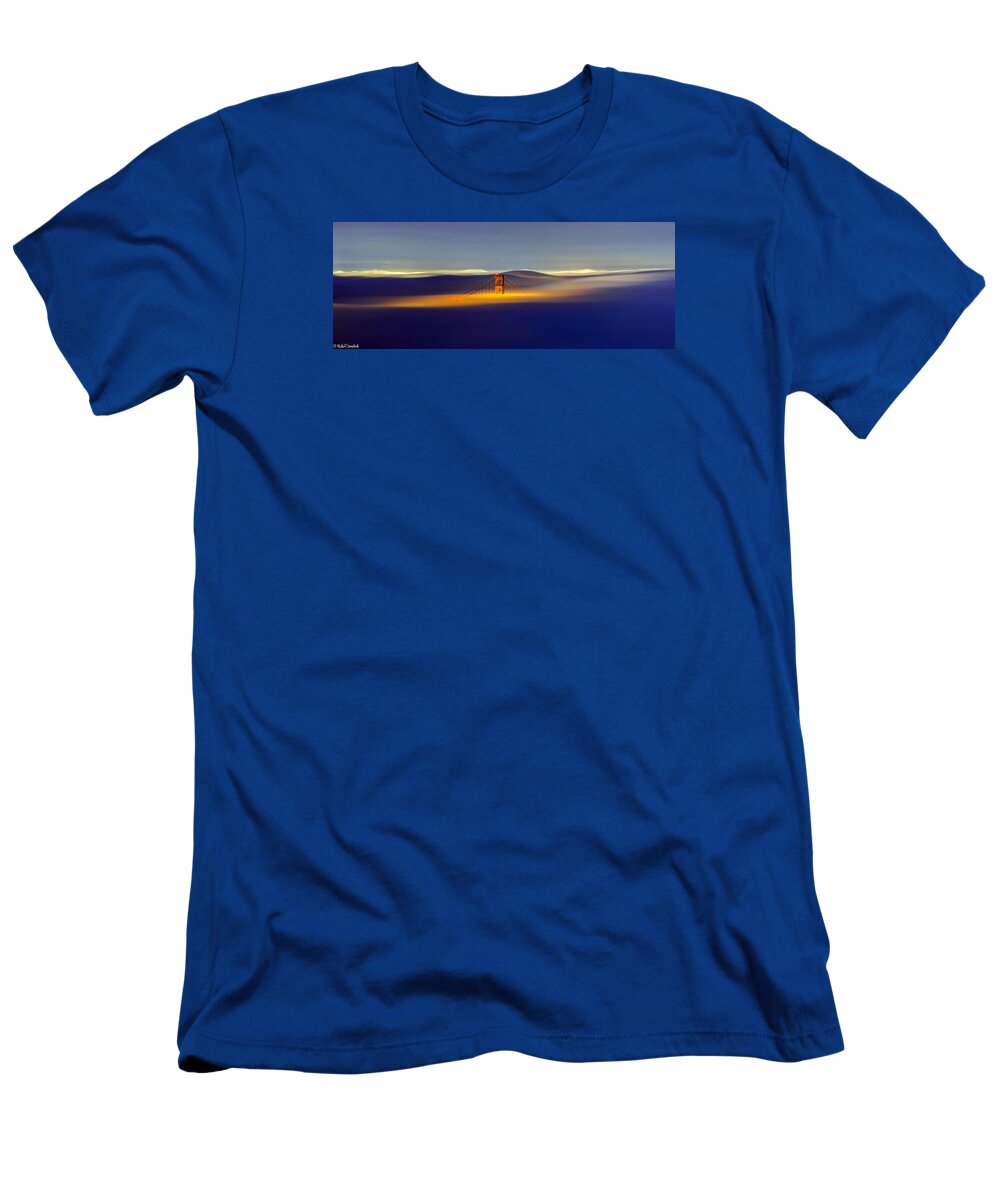 Golden Gate Bridge T-Shirt featuring the photograph Above the Fog II by Mike Ronnebeck