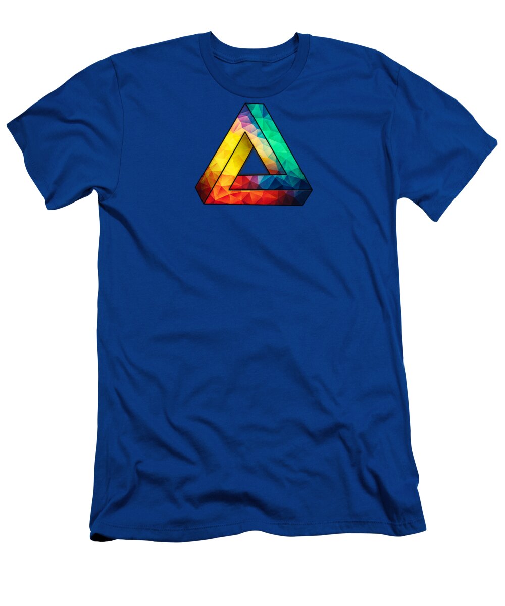Abstract T-Shirt featuring the digital art Abstract Color Wave Flash by Philipp Rietz