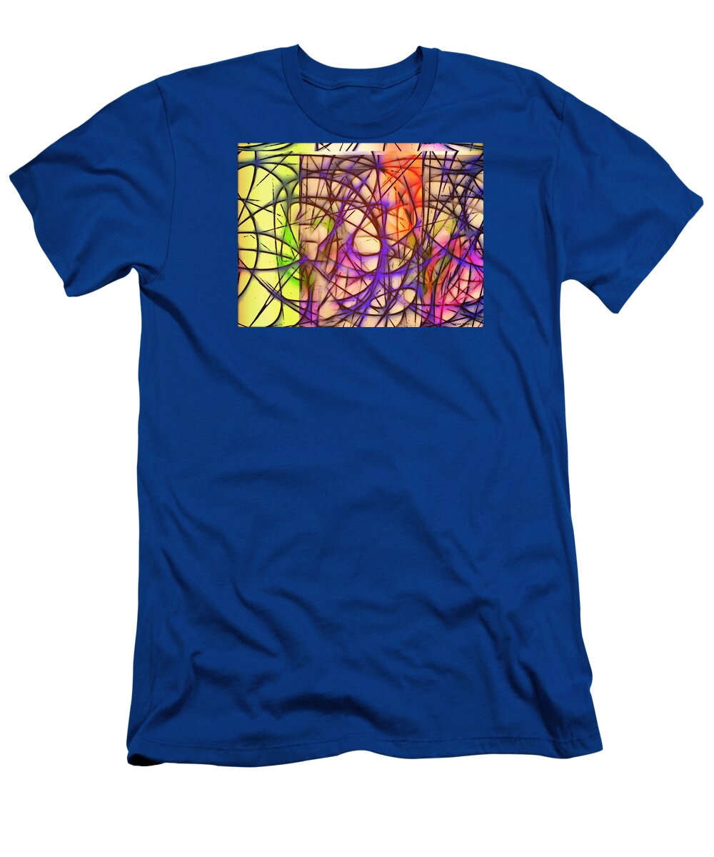 Abstract T-Shirt featuring the painting Abstract Fun 11 by Marian Lonzetta