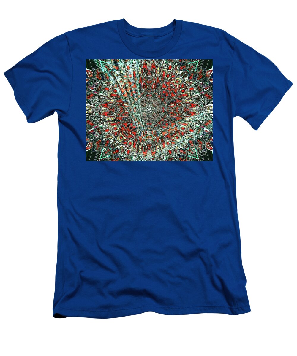 Crop Circles T-Shirt featuring the digital art Abstract Air Landing by Pamela Smale Williams
