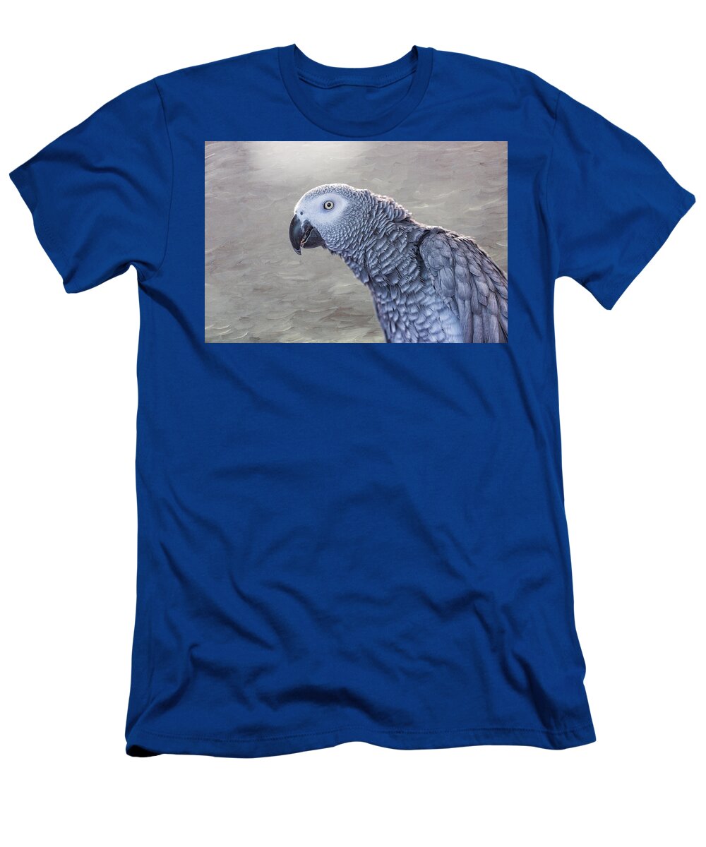 Bird T-Shirt featuring the photograph African Grey by Bill and Linda Tiepelman