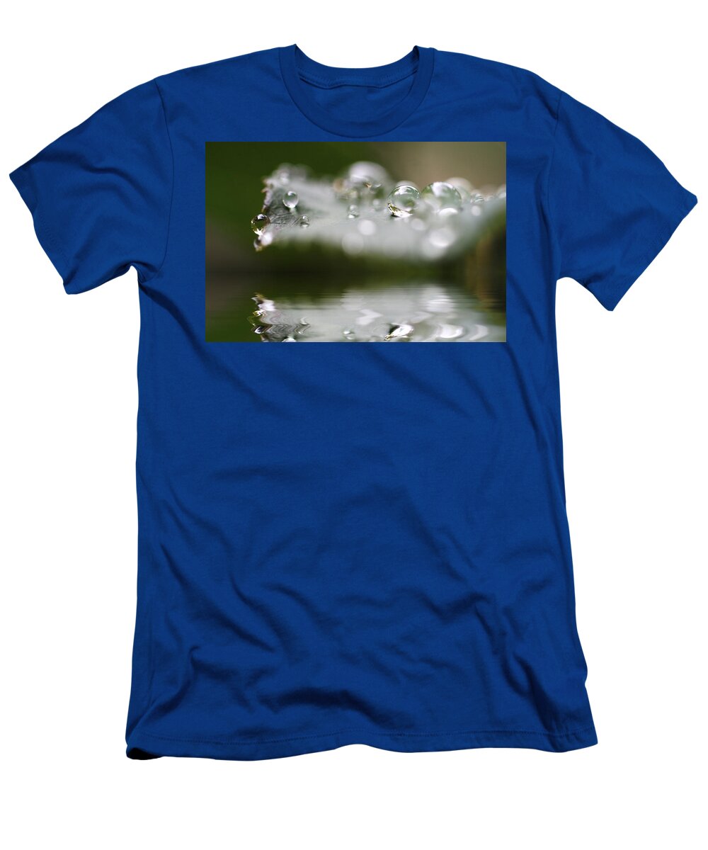 Abstract T-Shirt featuring the photograph Afternoon Raindrops by Kym Clarke