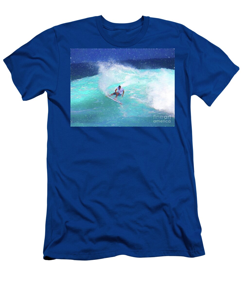Surfing T-Shirt featuring the photograph All for Show by Scott Cameron