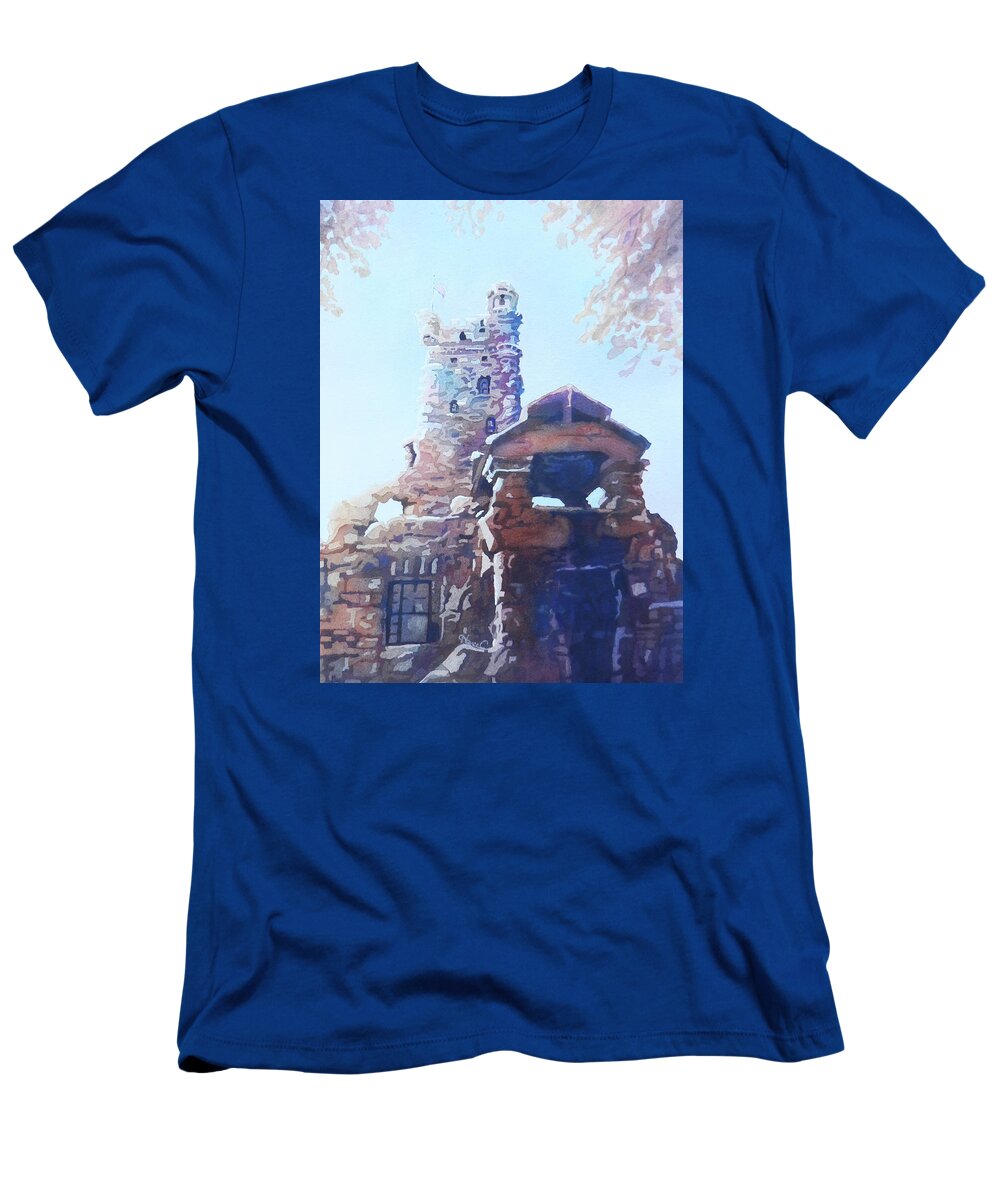 Nancy Charbeneau T-Shirt featuring the painting Alster Tower by Nancy Charbeneau