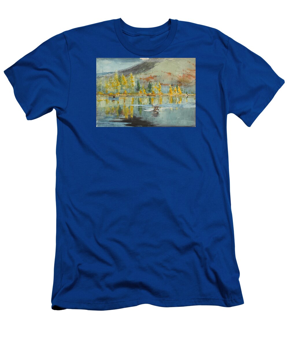 Winslow Homer T-Shirt featuring the painting An October Day by Winslow Homer
