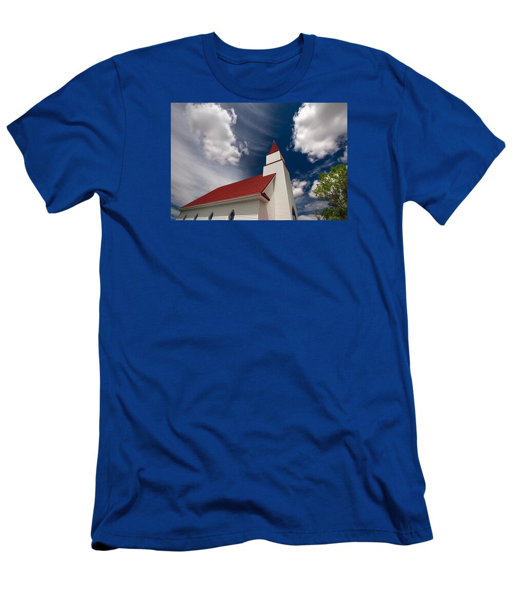 Church T-Shirt featuring the photograph And the Clouds Parted by Todd Klassy