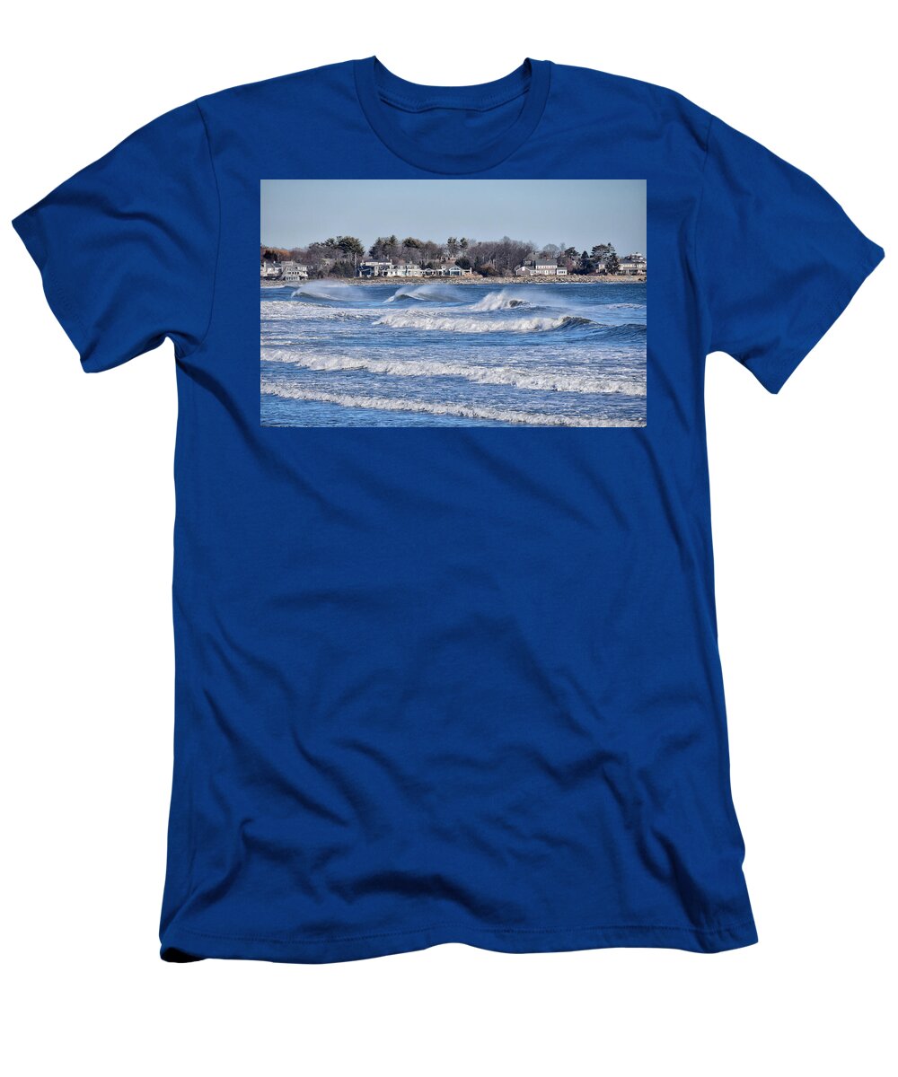 New Hampshire T-Shirt featuring the photograph Angry Sea by Tricia Marchlik