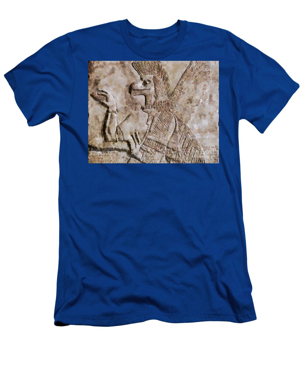 Mesopotamia T-Shirt featuring the painting Anunnaki by Sarah Kirk by Esoterica Art Agency