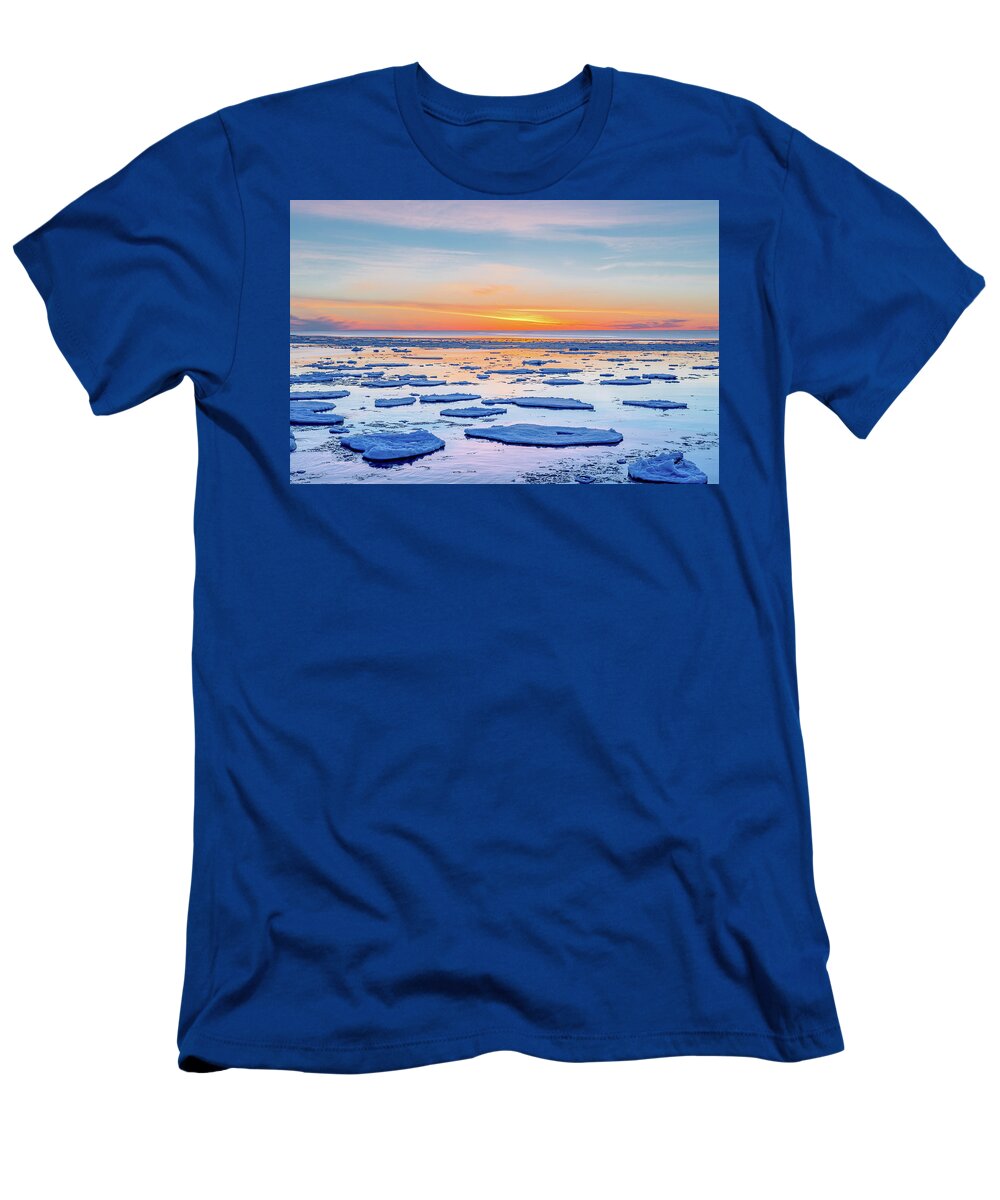 Agate Beach T-Shirt featuring the photograph April Sunset Over Lake Superior by Gary McCormick