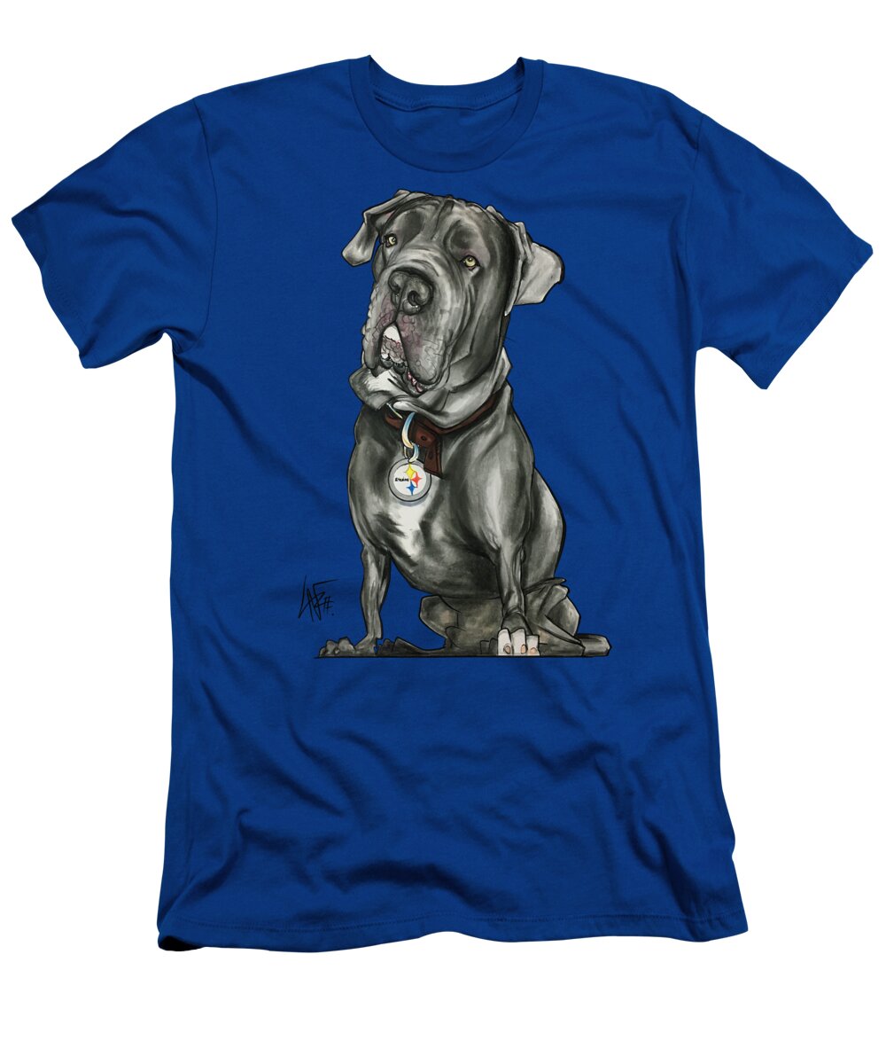 Apuron T-Shirt featuring the drawing Apuron 7-1505 by Canine Caricatures By John LaFree