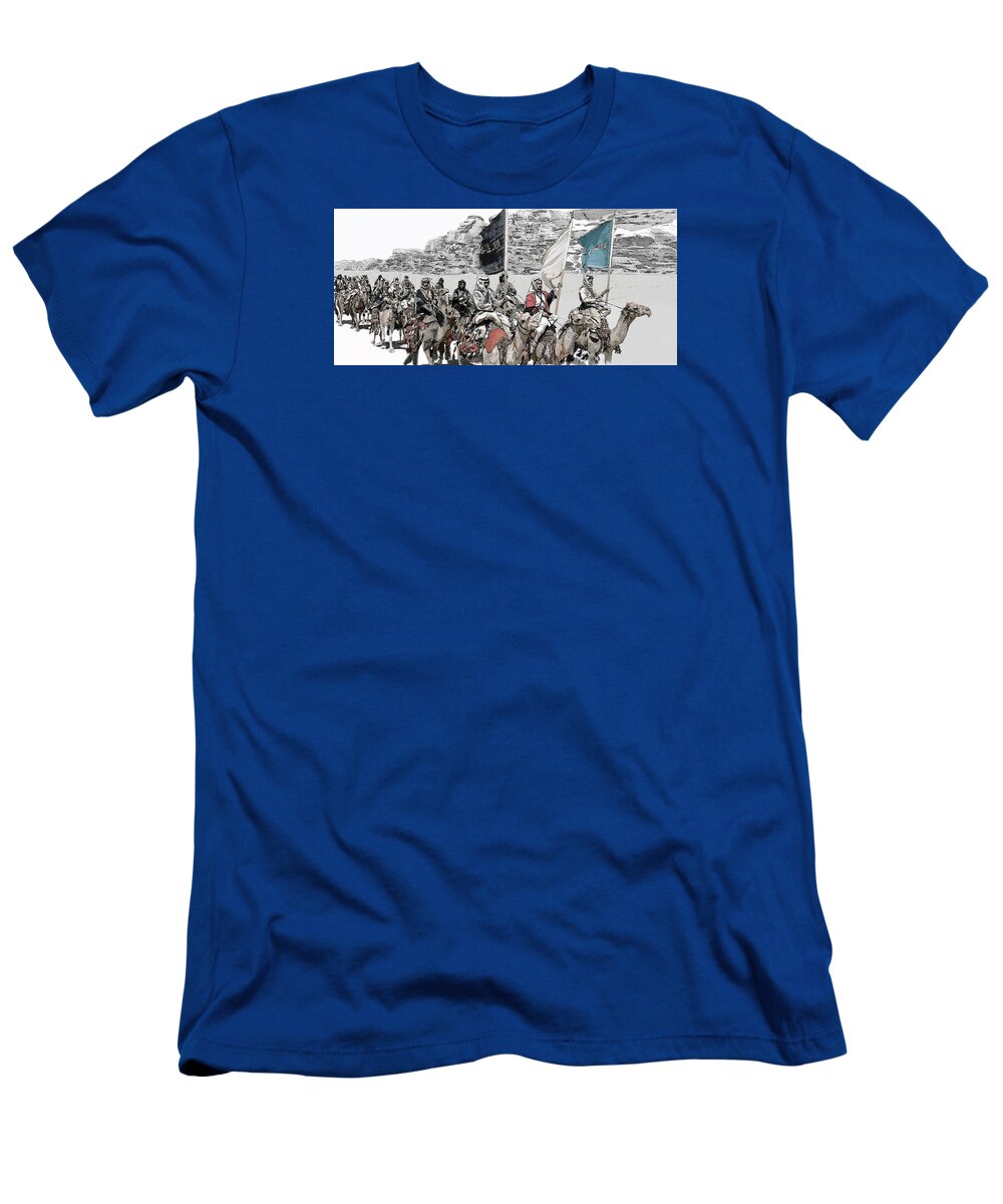 Lawrence Of Arabia T-Shirt featuring the digital art Arabian Cavalry by Kurt Ramschissel