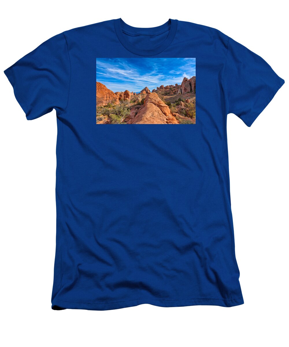 Landscape T-Shirt featuring the photograph Arches Devil's Garden by John M Bailey