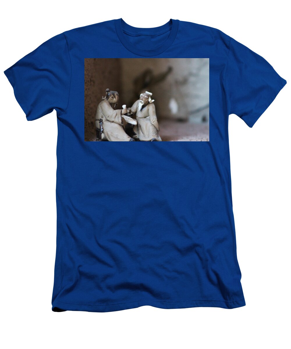 Japanese Mud Men T-Shirt featuring the photograph Artistry and Musicians Mud Men by Colleen Cornelius